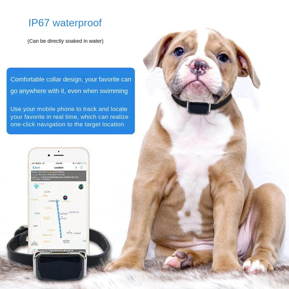 Pet GPS Locator Smart IP67 Waterproof Location Collar for Cats and Dogs