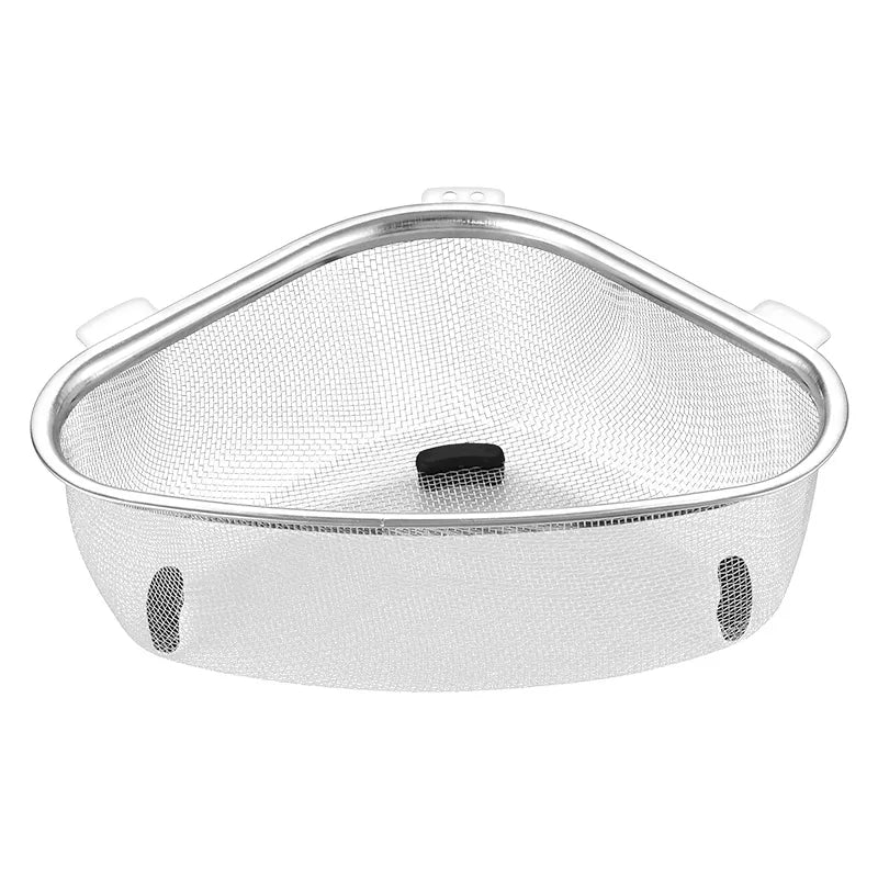 Kitchen Sink Drain Stainless Steel Basket Triangle Strainer