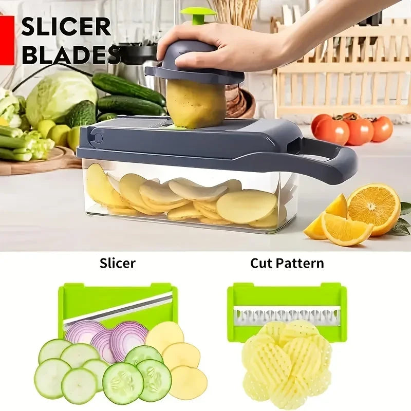 14/16 in 1 Multifunctional Vegetable Chopper Dicer Slicer