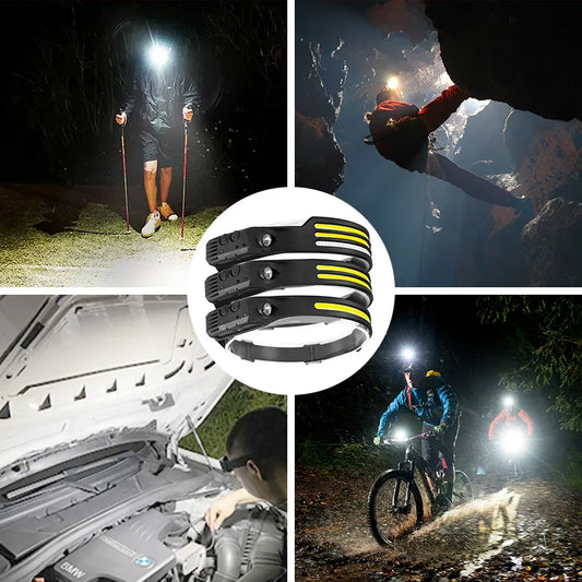 Advanced Induction COB LED Headlamp with Sensor Control