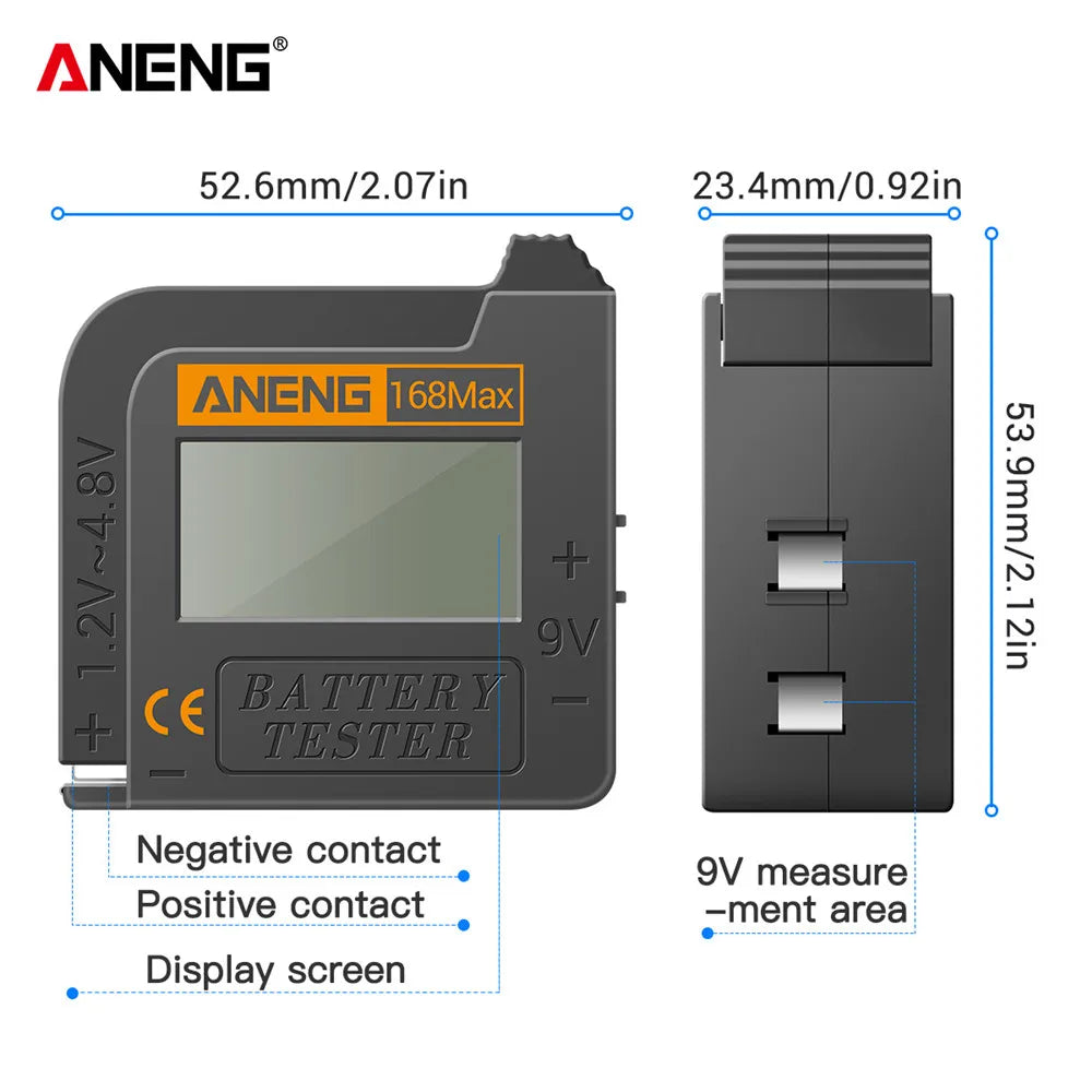 168Max Digital Lithium Battery Tester