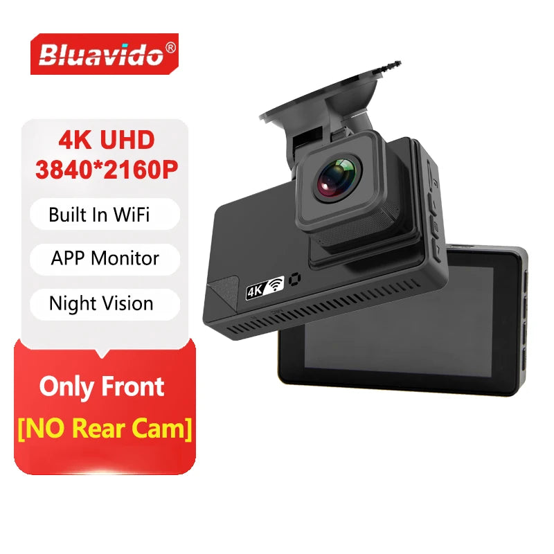 4K Ultra HD Dash Cam Car DVR Dual Camera 4K + 1080P Video Recording