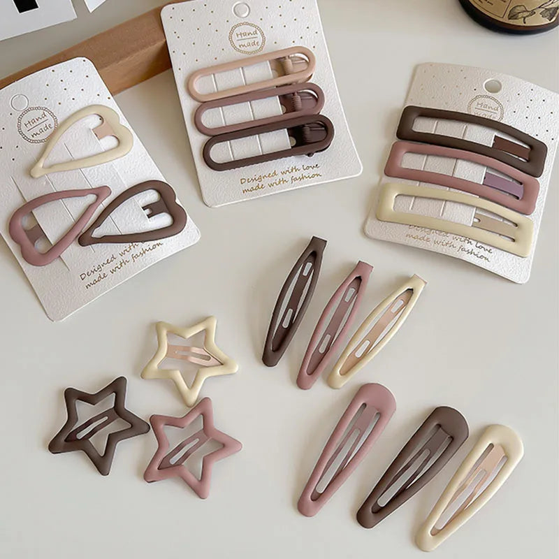 Geometric Hair Clips - Set of 3/6 PCs