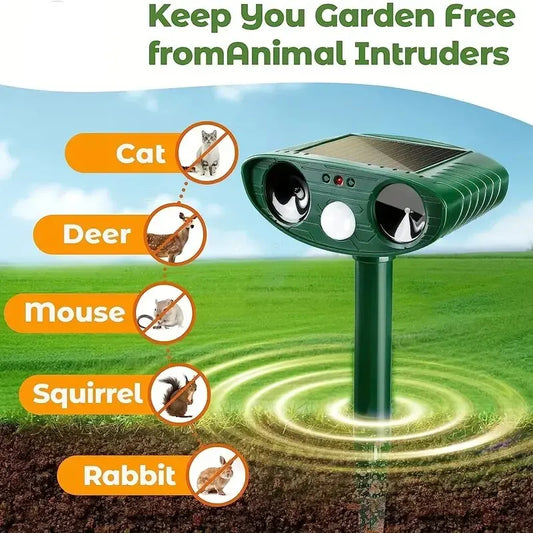 Solar-Powered Ultrasonic Animal Repellent