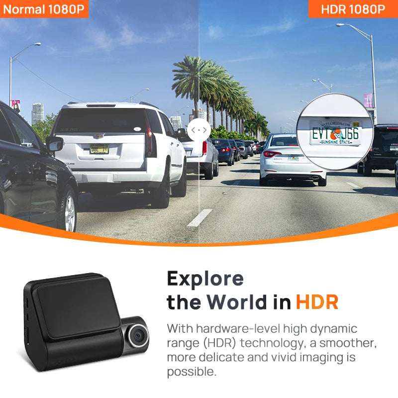 Dash Cam A200 Dual-Channel Recording (1080P)