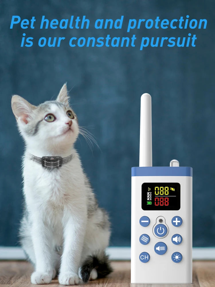 Cat Pet Training Device with Remote and Collar