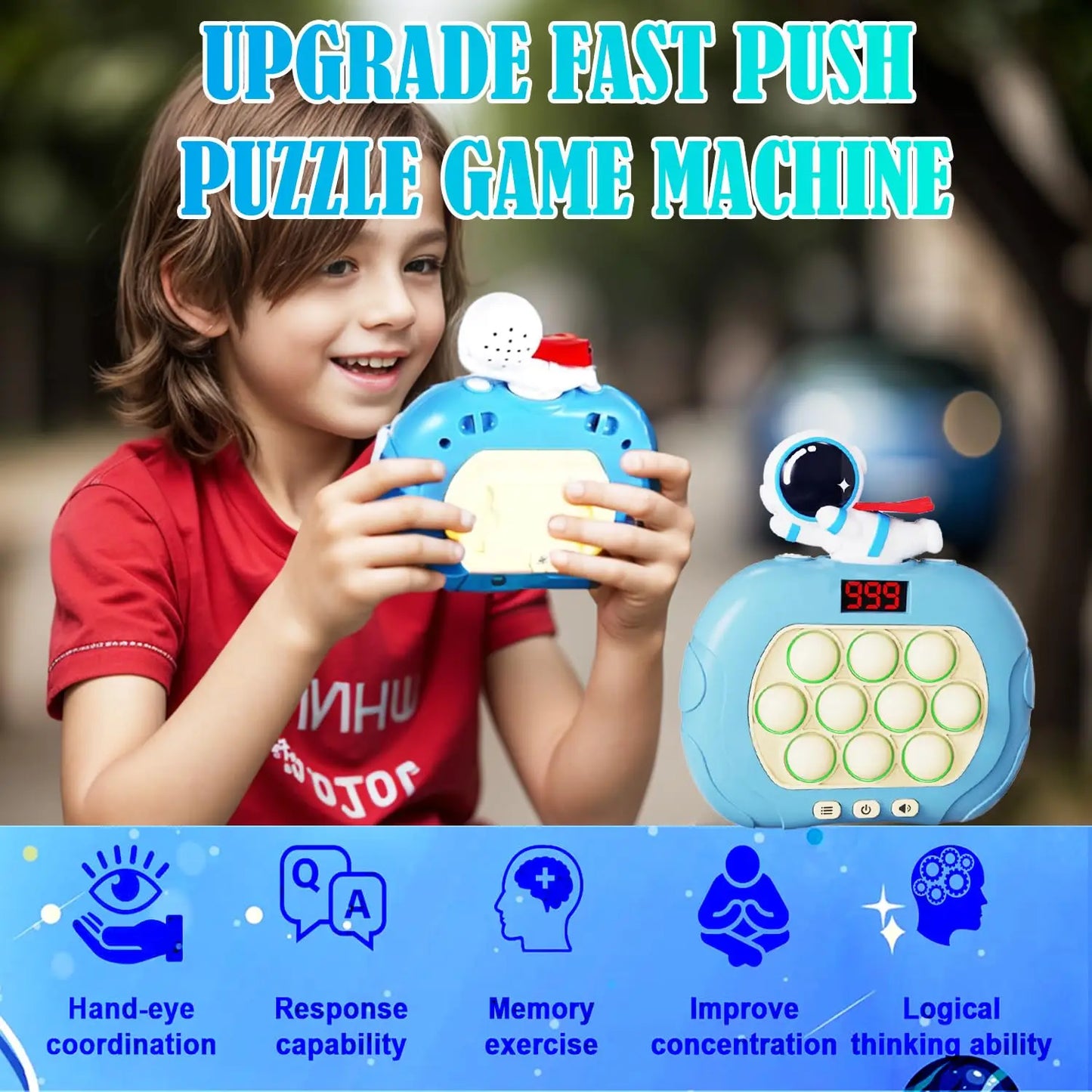 Quick Push Pop-Up Fidget Bubble Electronic Game