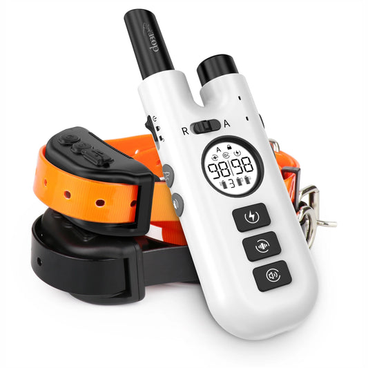 Waterproof Electric Dog Training and Anti-Bark Collar with 2-in-1 Remote Control