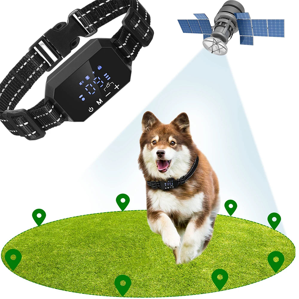 GPS Wireless Dog Fence with Adjustable Warning Strength and Rechargeable Pet Containment System