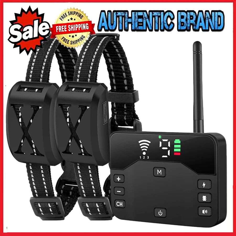 2-in-1 Wireless Dog Electric Fence & Training Collar