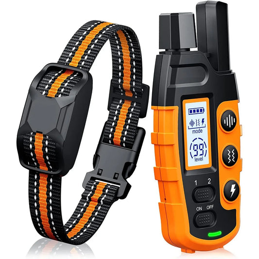 3300ft Rechargeable and Waterproof Dog Training Collar with Remote