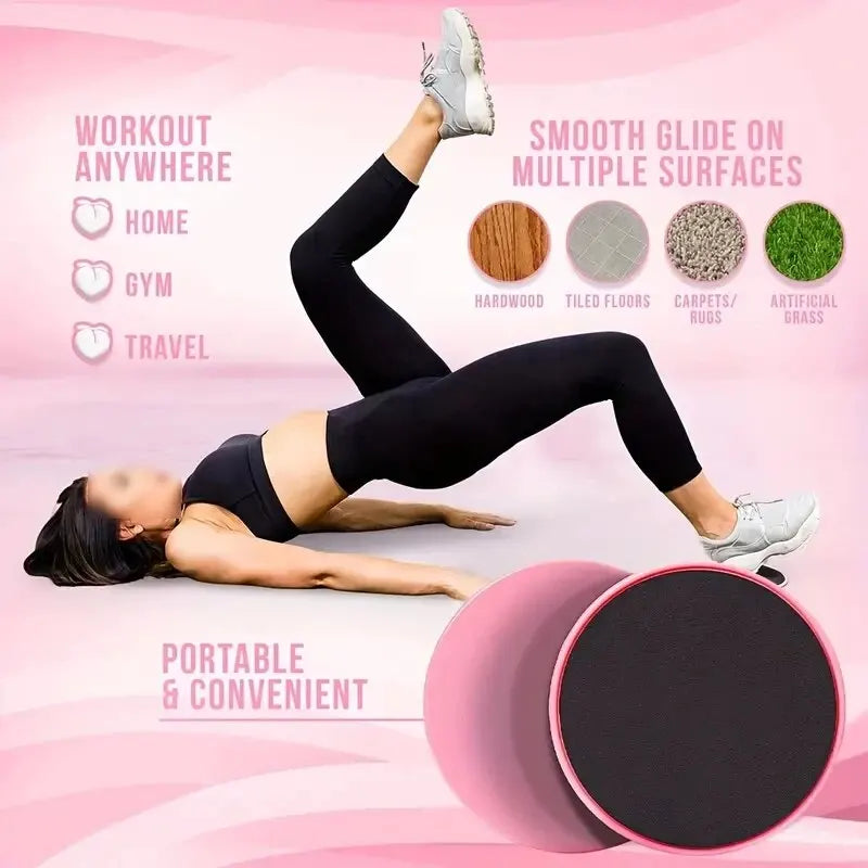 2Pcs Yoga Sliding Discs