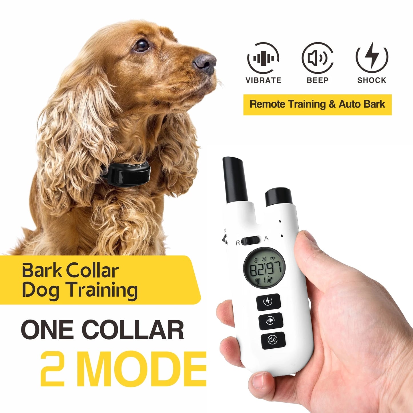 2-in-1 Dog Training and Anti-Bark Collar