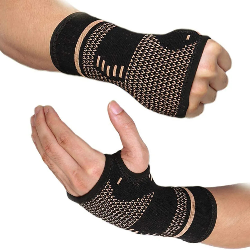 Copper Compression Wrist Sleeve – Sports and Arthritis Support