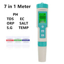 COM-600 7 in 1 PH TDS EC ORP Salinity  S. G Temp Meter Water Quality Tester