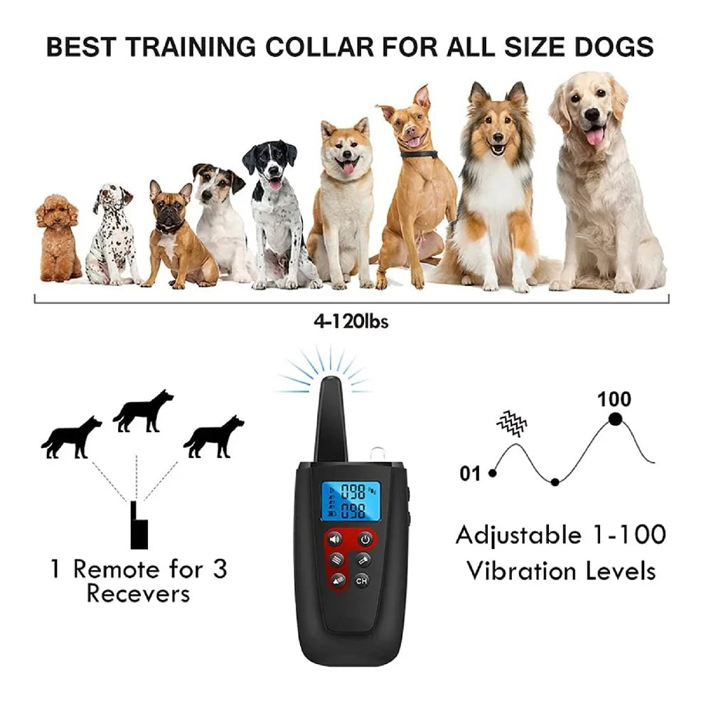 Waterproof Dog Vibrating Training Collar