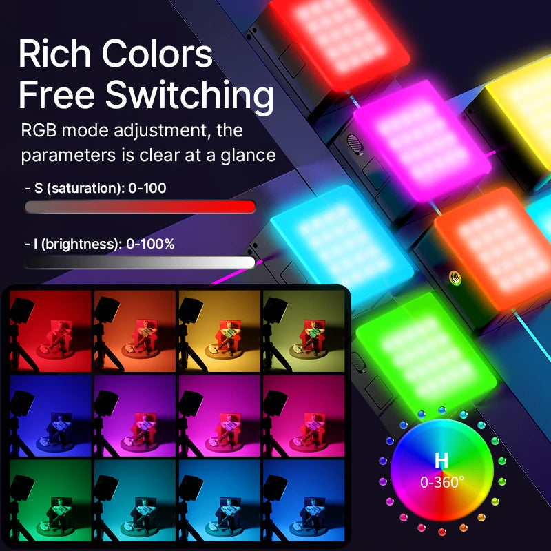 Colourful Ambience Video Light – Portable Fill Light for Cameras and Smartphones