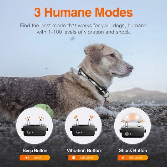 1000m Remote Electronic Dog Collar with Automatic Bark Mode