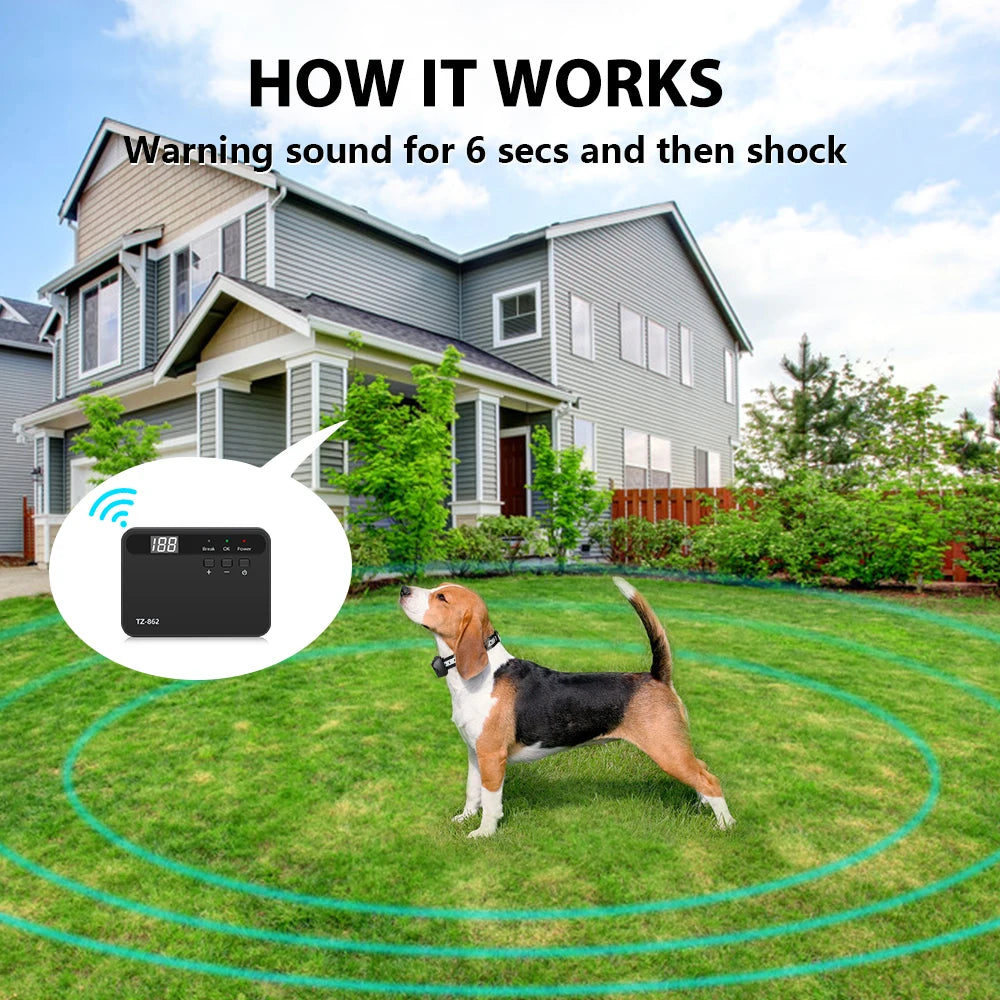 Pet Fence In-Ground Electric Dog Fence System with Waterproof Rechargeable Training Collar