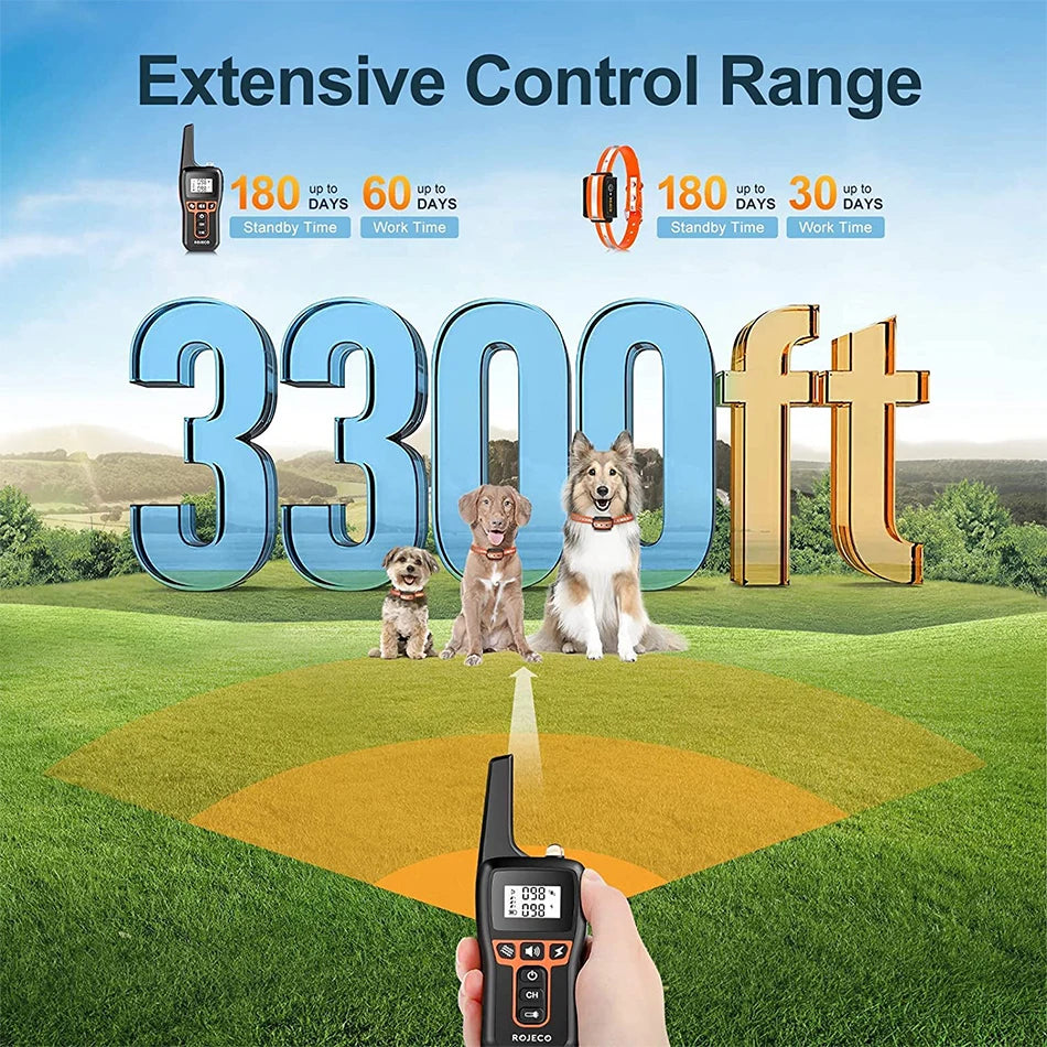 1000m Electric Dog Training Collar & Remote Control for Pet Training 