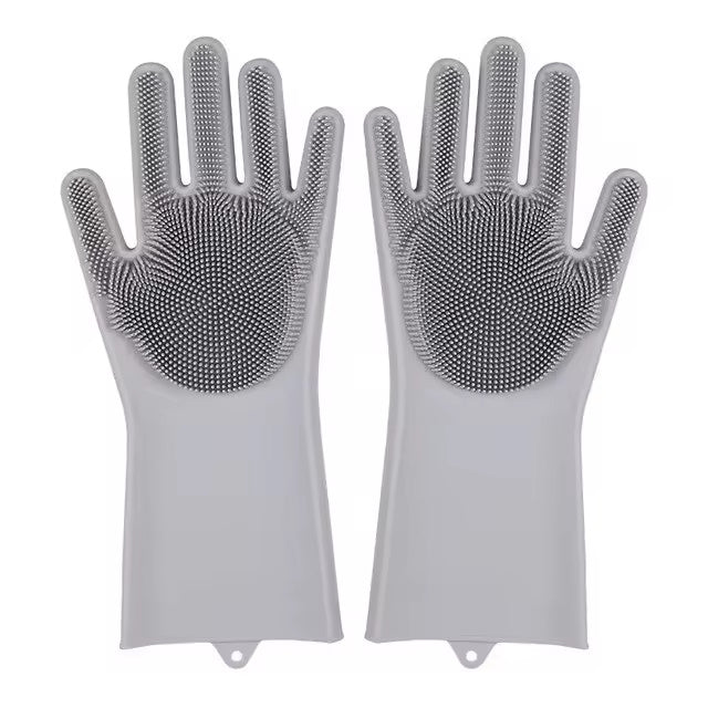 Dual-Sided Silicone Cleaning and Washing Kitchen Gloves