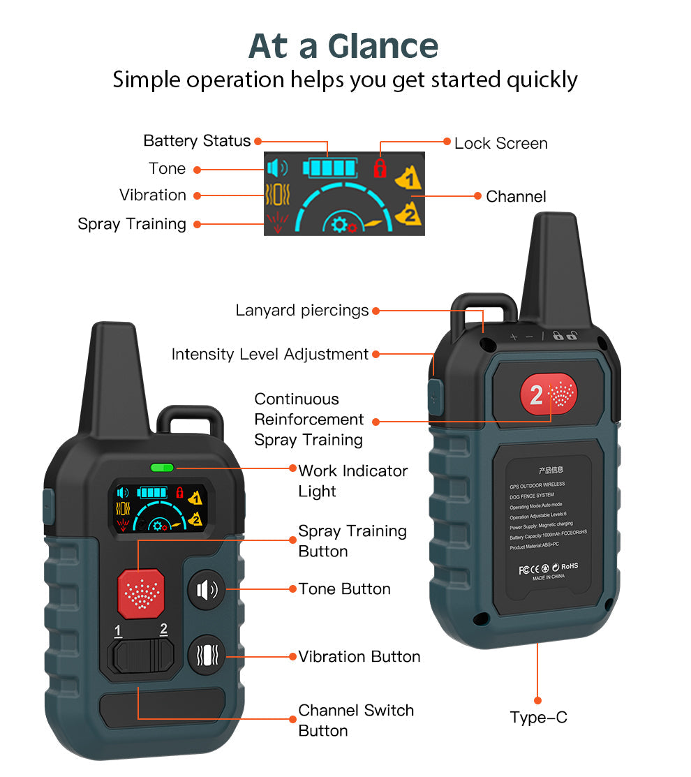 T510 Dog Training Collar (with Spray Function)