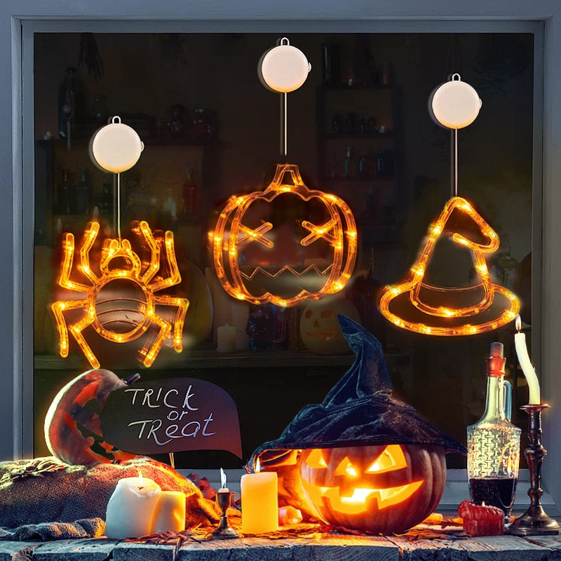 Halloween Party Window Hanging LED suction cup lamp Light