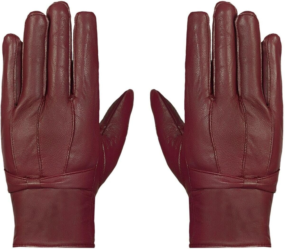 Women's Leather Lined Warm Winter Gloves Fleece Thermal Driving S/M M/L