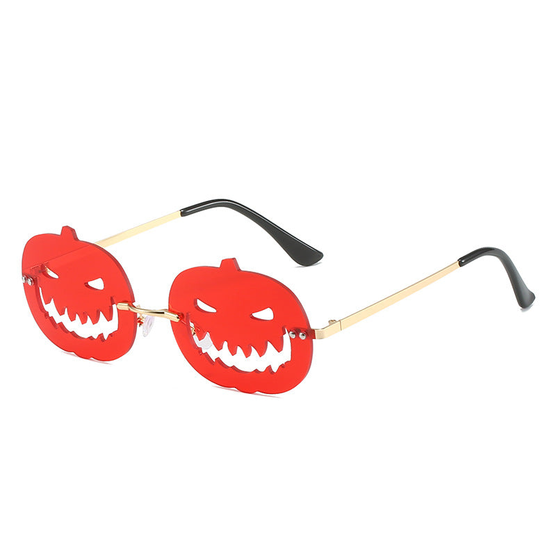 Runway Fried Street Halloween Pumpkin Funny Ball Sun Glasses