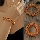 Personalized Fashion Pumpkin Spider Printed Beaded Bracelet