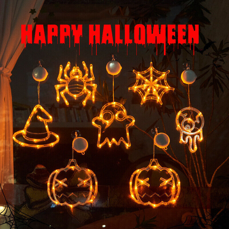 Halloween Party Window Hanging LED suction cup lamp Light