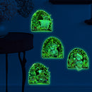 Decorative Glow in the dark Christmas Mouse Hole Wall Stickers (Pack of 4 Stickers)