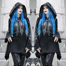 Halloween Cosplay Hoodie Women's Punk Black Long Hooded Printed Sweater