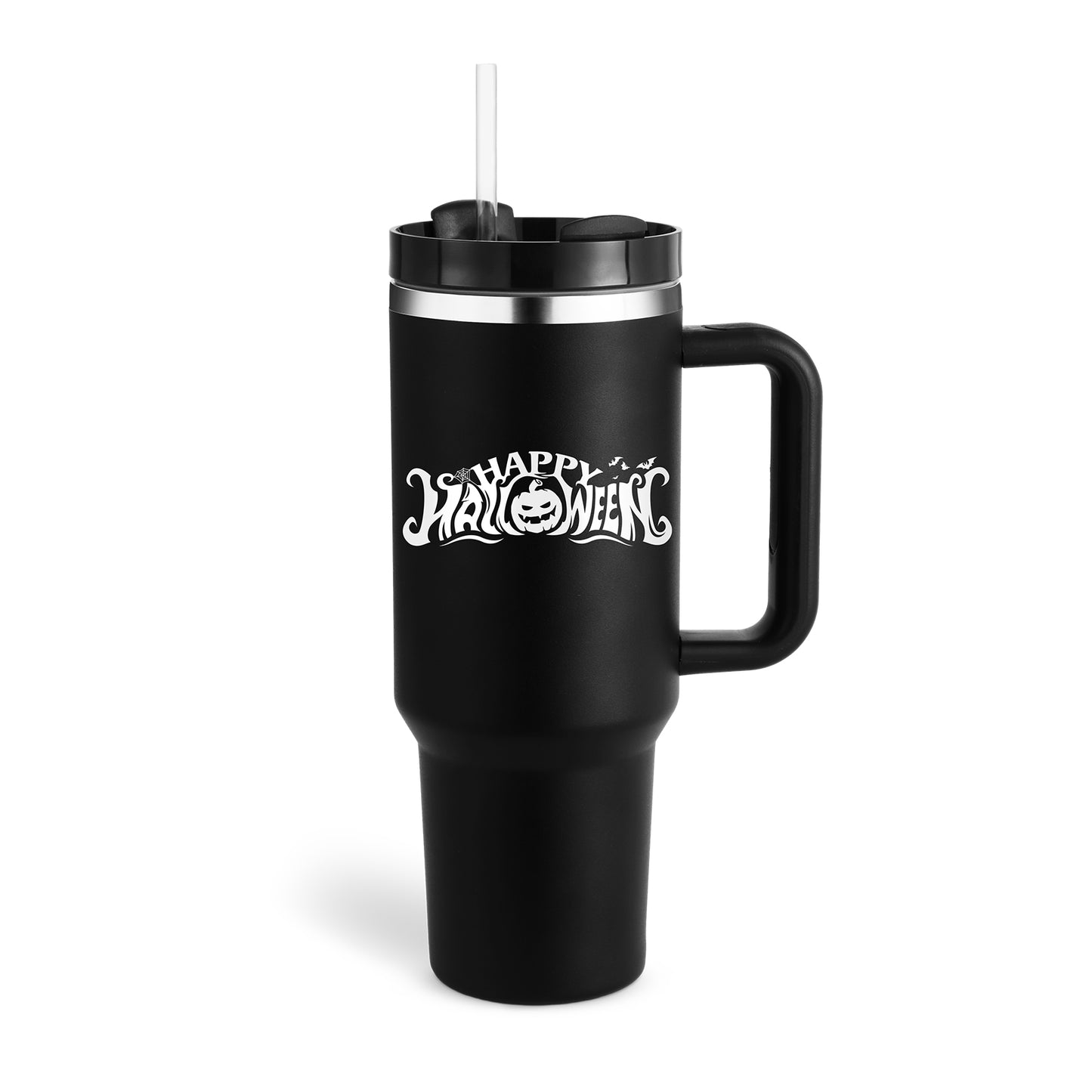 Halloween Thermal Mug 40oz Straw Coffee Insulation Cup With Handle