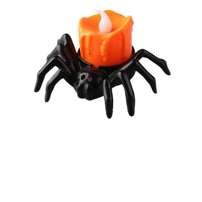 Halloween Festival Battery Operated Spider Candle Lamp Holder Ornament