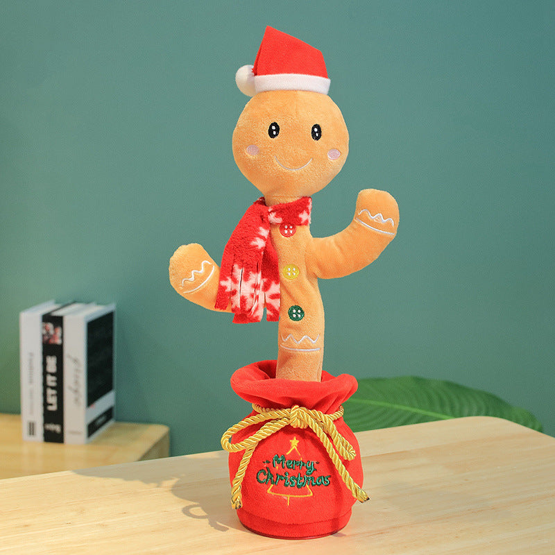 Early Education Electronic Dancing Christmas Plush Toy (Dances, Records, Glows, Sings)