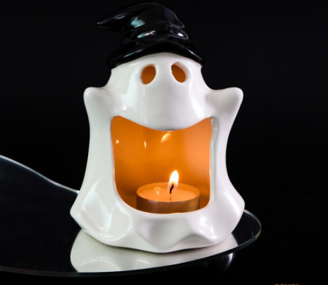 Halloween Ghost Festival Ceramic Craft Ornament Candle holder