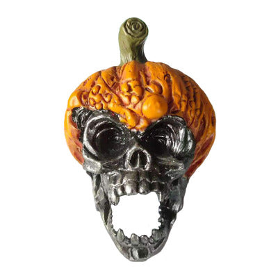 Evil Pumpkin Skull Halloween Ornament