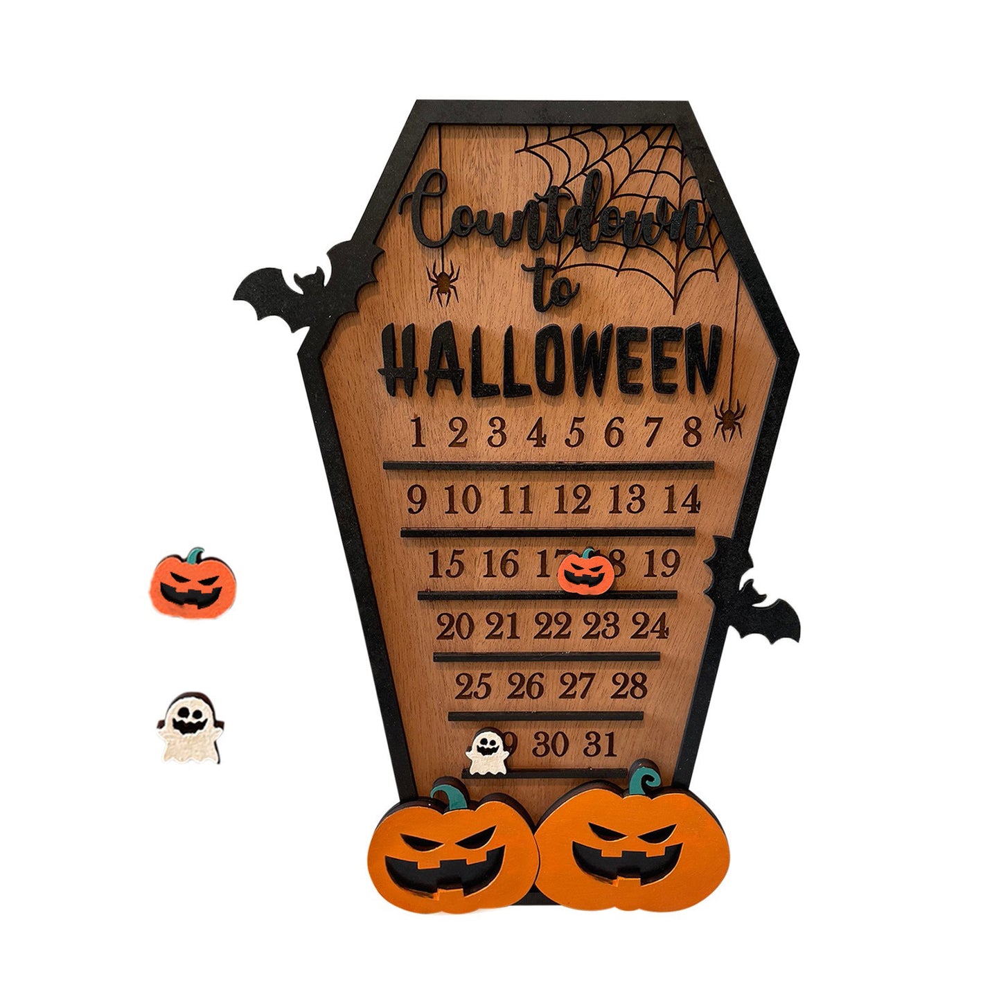 Wooden Calendar Halloween Decoration