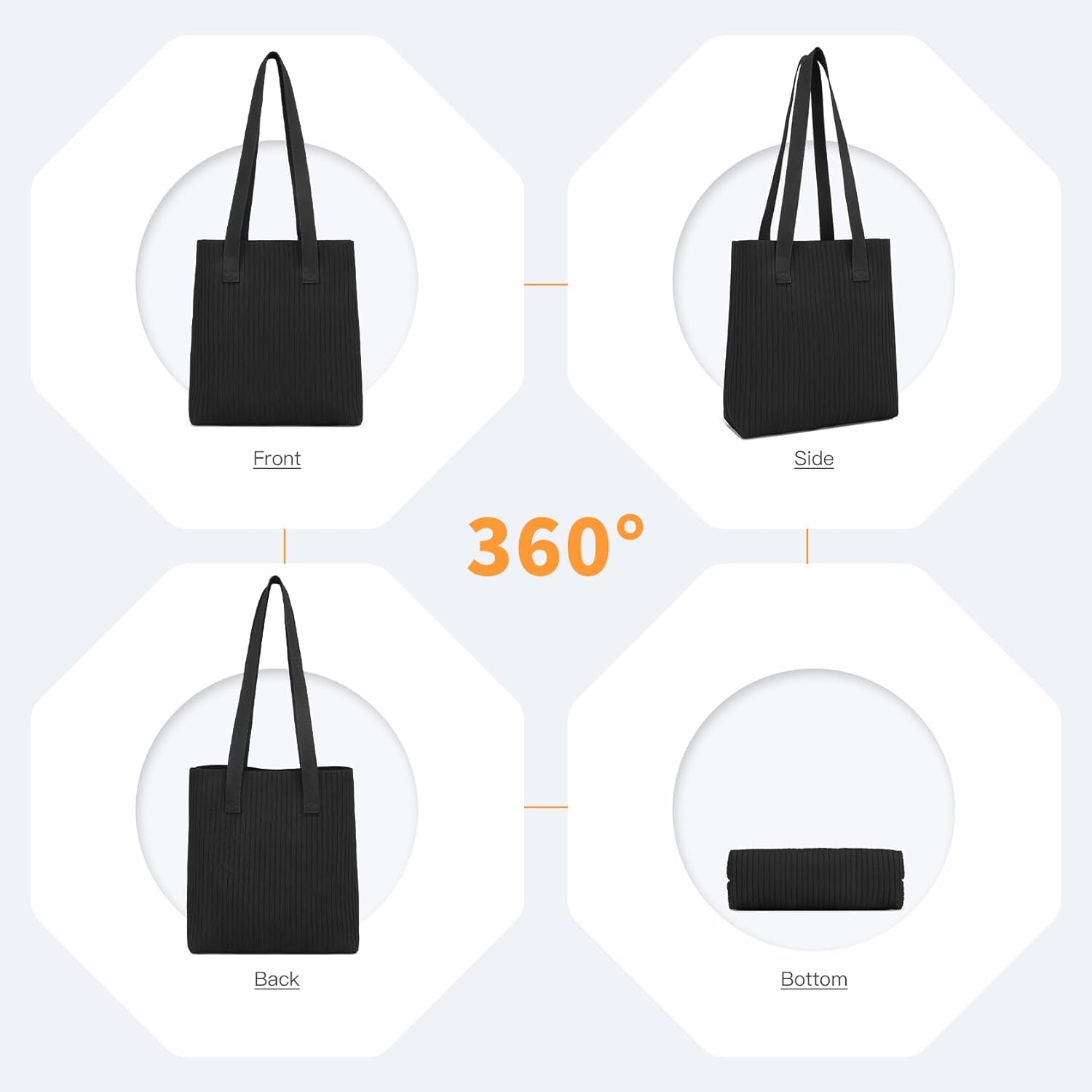 Women's Waterproof Large Capacity Shoulder Bag Tote Bag Canvas Bags