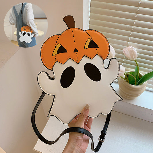 Halloween Shoulder Bags Creative 3D Cartoon Pumpkin Ghost Design Women Bag