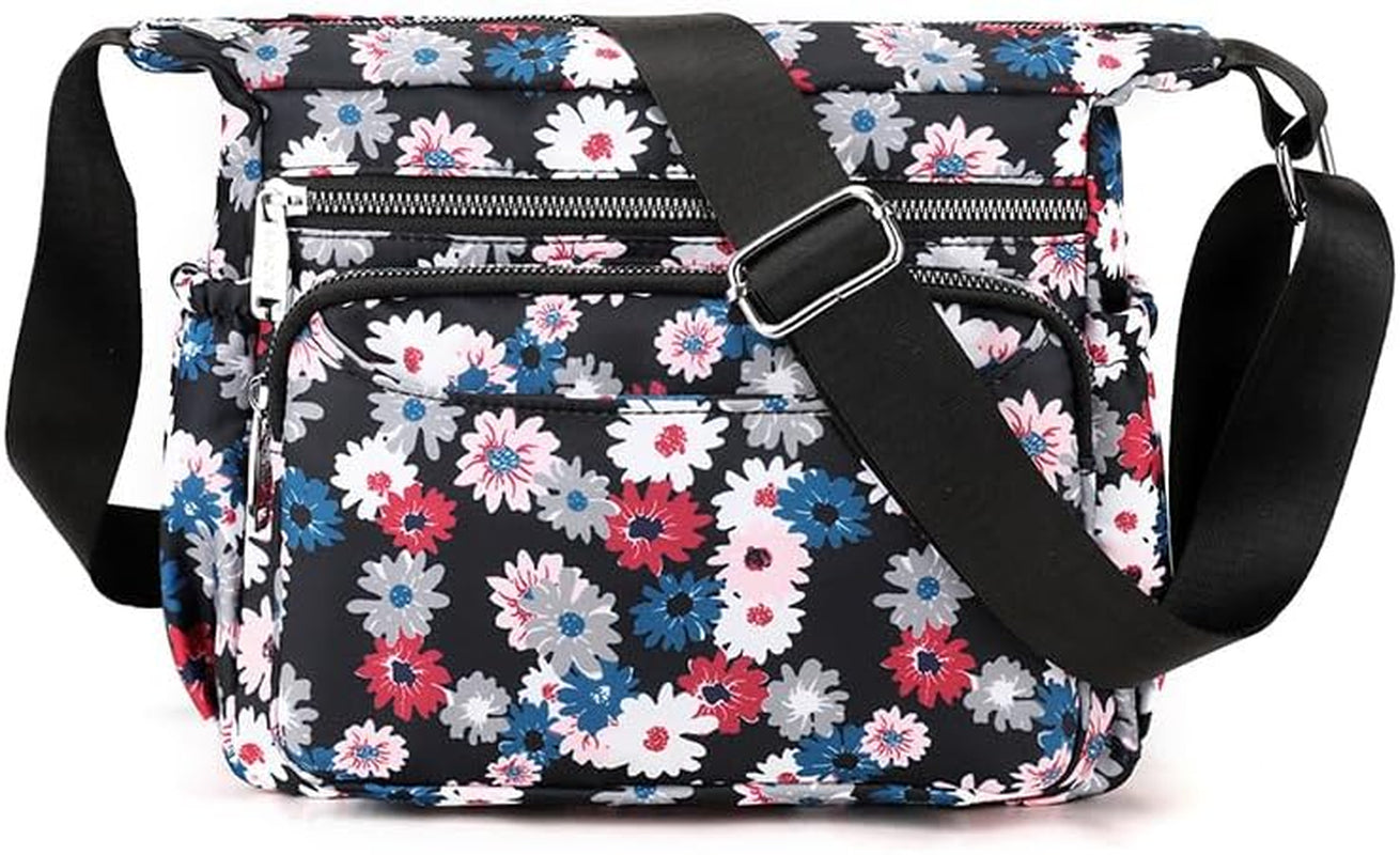  Women's Multi Pocket Waterproof Crossbody Shoulder Bag Messenger Bag 