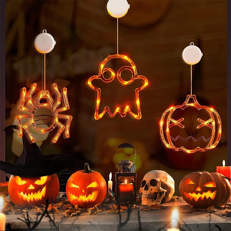 Halloween Party Window Hanging LED suction cup lamp Light