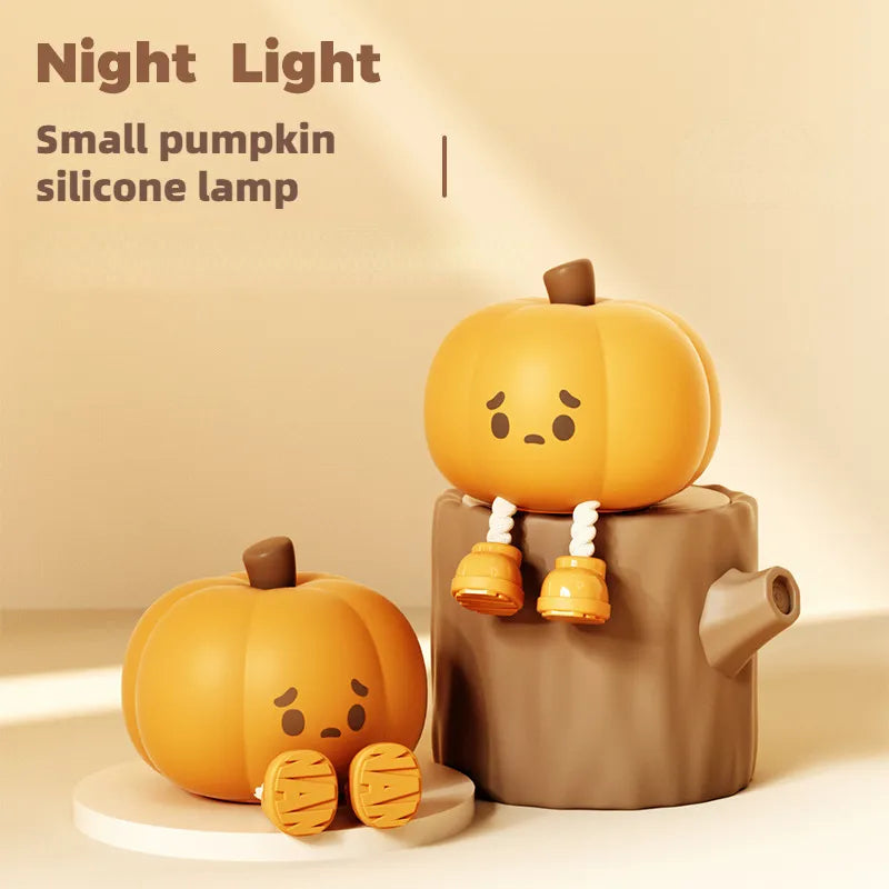 Home Decor Halloween Pumpkin Night Light Cute Soft Silicone Lamp Touch