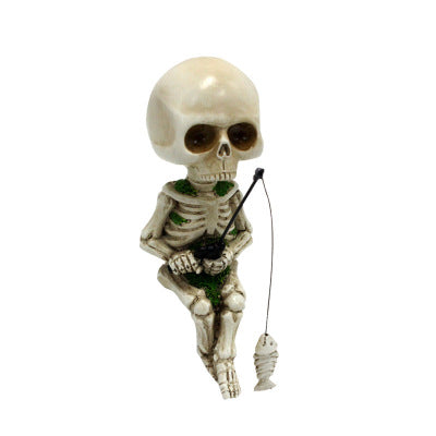 Halloween Fishing Skeleton Decoration Ornament