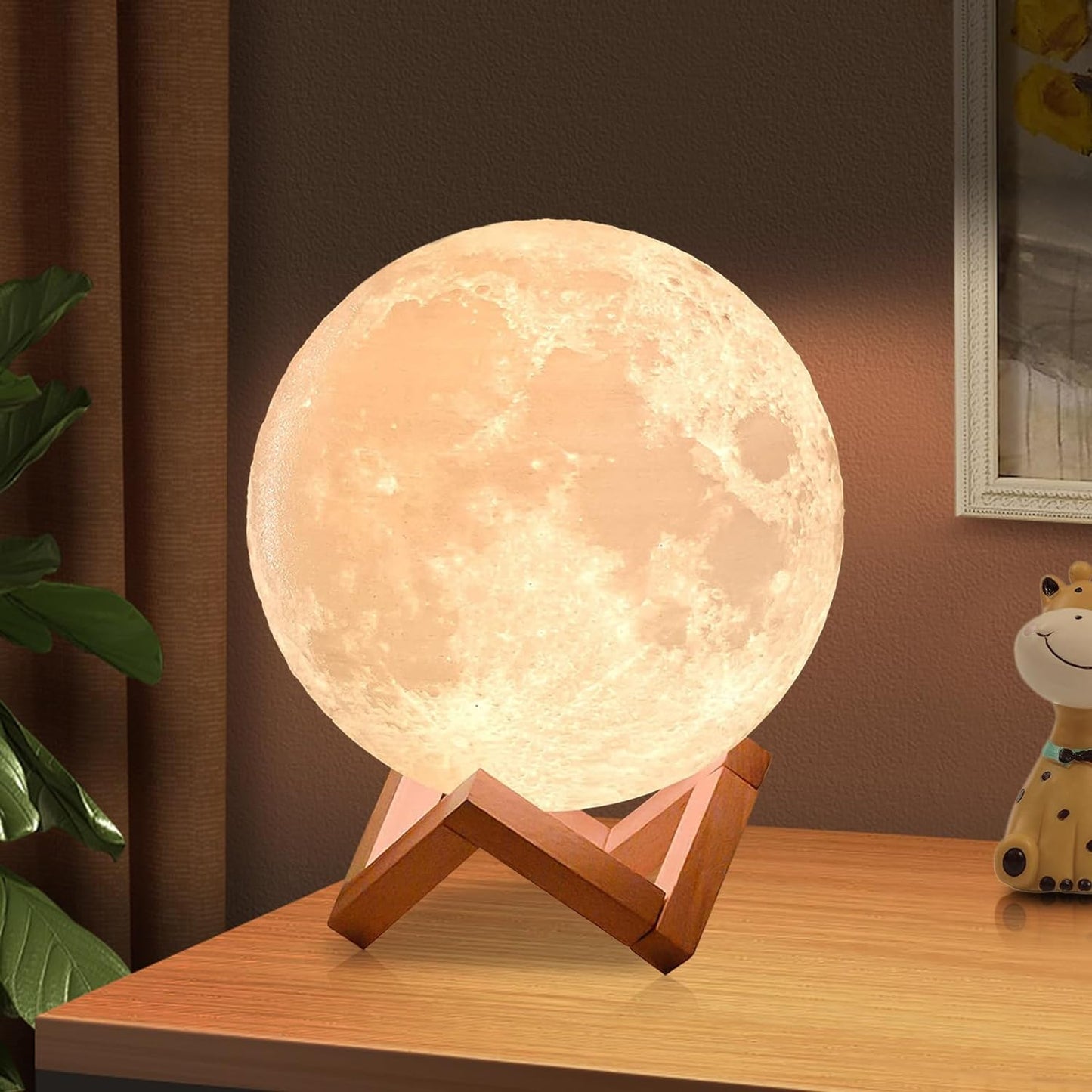 Aced Moon Lamp 16 Colours 3D Printing Moon Night Light Remote & Touch Control