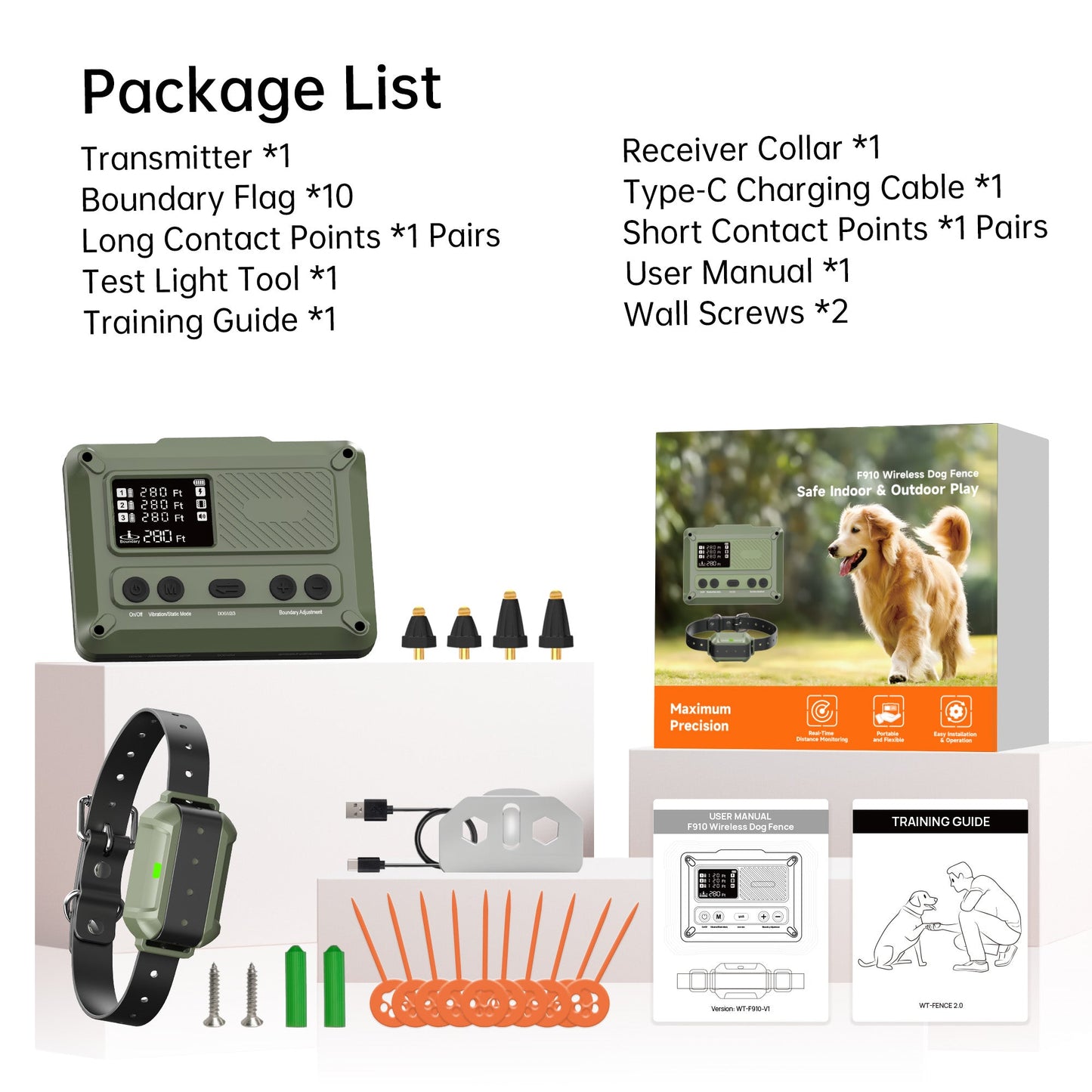 F910 Radar Wireless Dog Fence