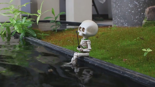 Halloween Fishing Skeleton Decoration Ornament