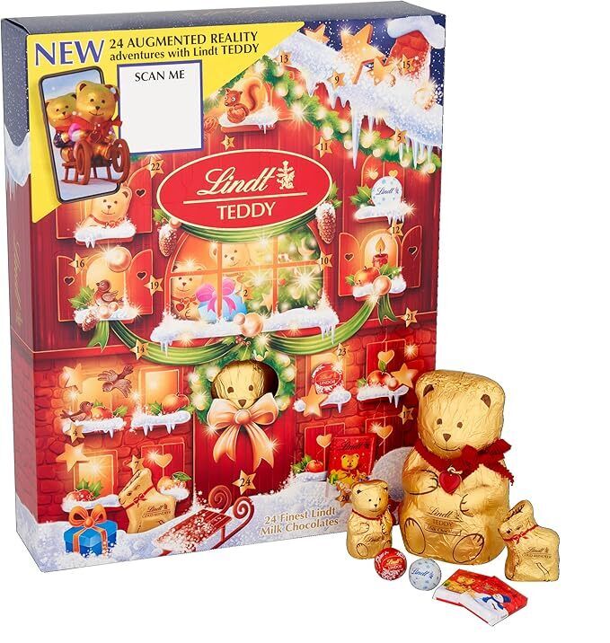 Lindt Teddy Advent Calendar 2024 Augmented Reality Christmas Milk Chocolate 250G