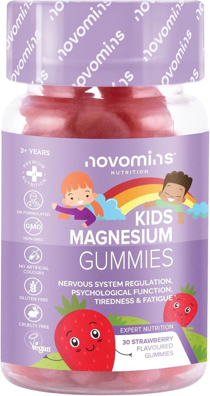 Kids Magnesium Gummies Vegan 1 Month Supply High Strength Children'S Magnesium